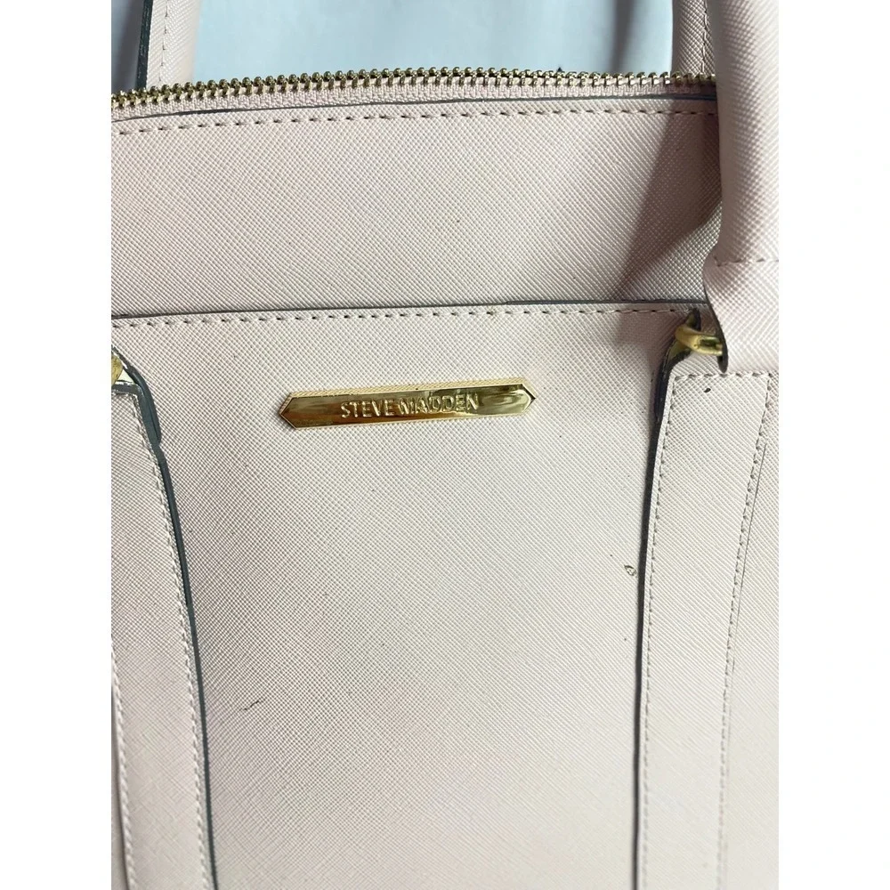 Steve Madden Pink Dome Satchel Crossbody Bag Gold Hardware Adjustable Strap